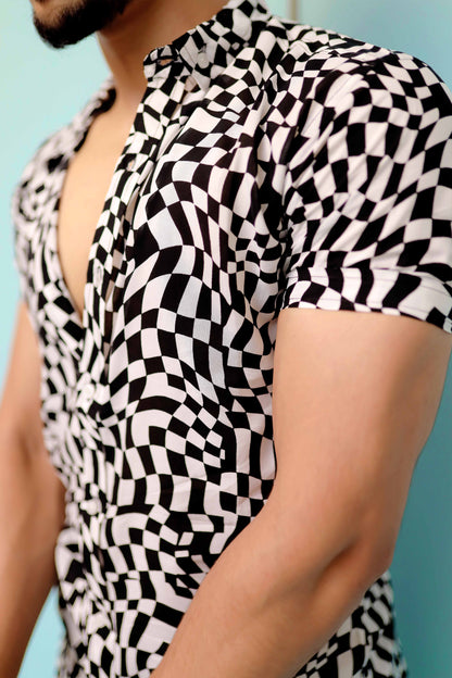 Men's Chess Print Shirt