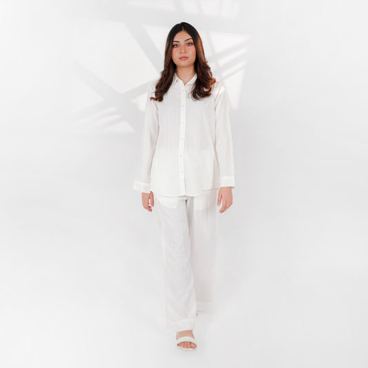 White Bloom Co-ord Set