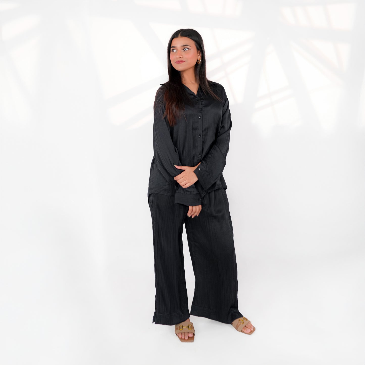 Black Silk Co-ord Set
