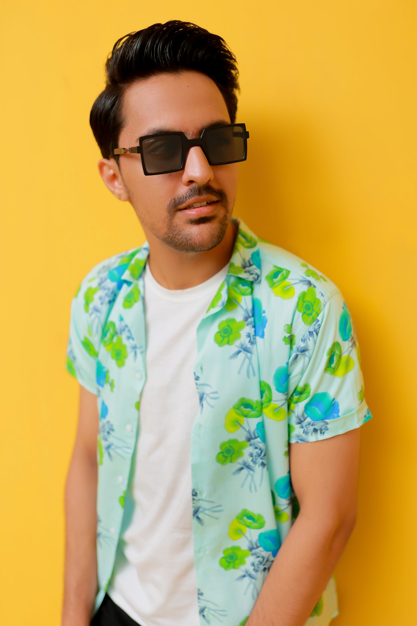 Men's Aqua Floral Shirt