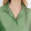 Pistachio Green  Silk button-down top