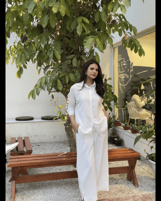 White Bloom Co-ord Set