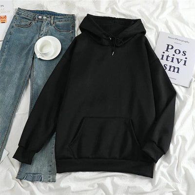 Black Regular Fit Hoodie