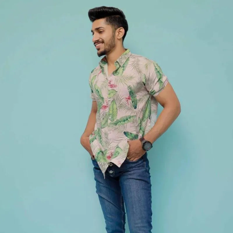 Tropical Floral Men's Hawaiian Shirt