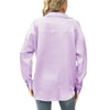 Light Purple Silk Button-Down Top