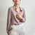 Solid Color Silk button-down top